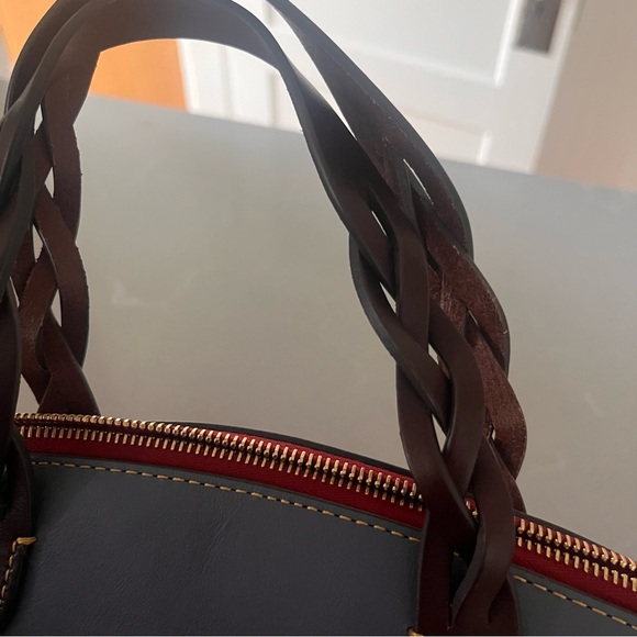 [NEW] DOONEY AND BOURKE Small Leather “Heidi” Satchel Top Handle Bag in Blue - Picture 11 of 11